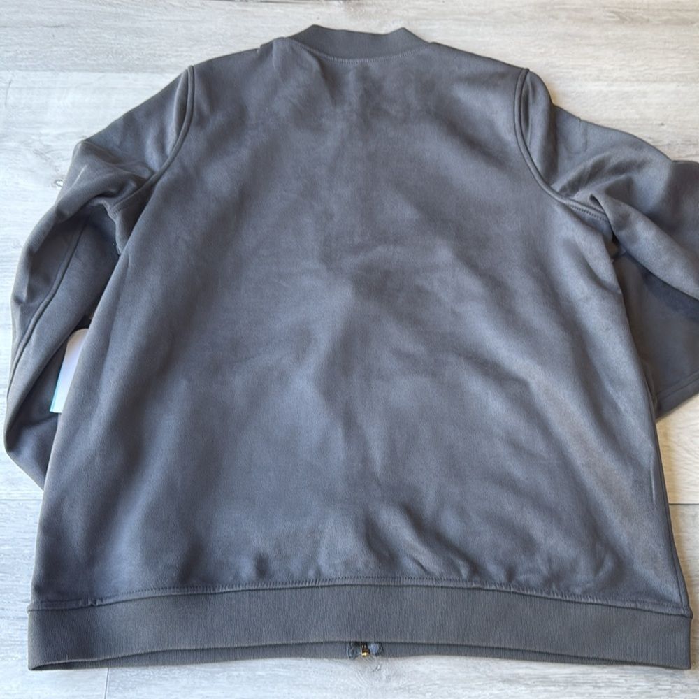 Joy CleanBoss Luxurious Faux Suede Reversible Bomber Jacket NWT in packaging - Picture 6 of 6